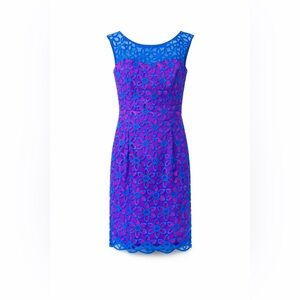 Lilly‎ Pulitzer Selna Dress Size 4 Royce Blue Floral Eyelet